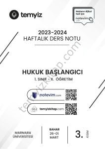 Hukuk Başlangıcı 2.Öğretim 23-24 Bahar 3