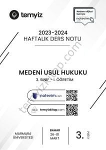 Medeni Usul Hukuku 1.Öğretim 23-24 Bahar 3