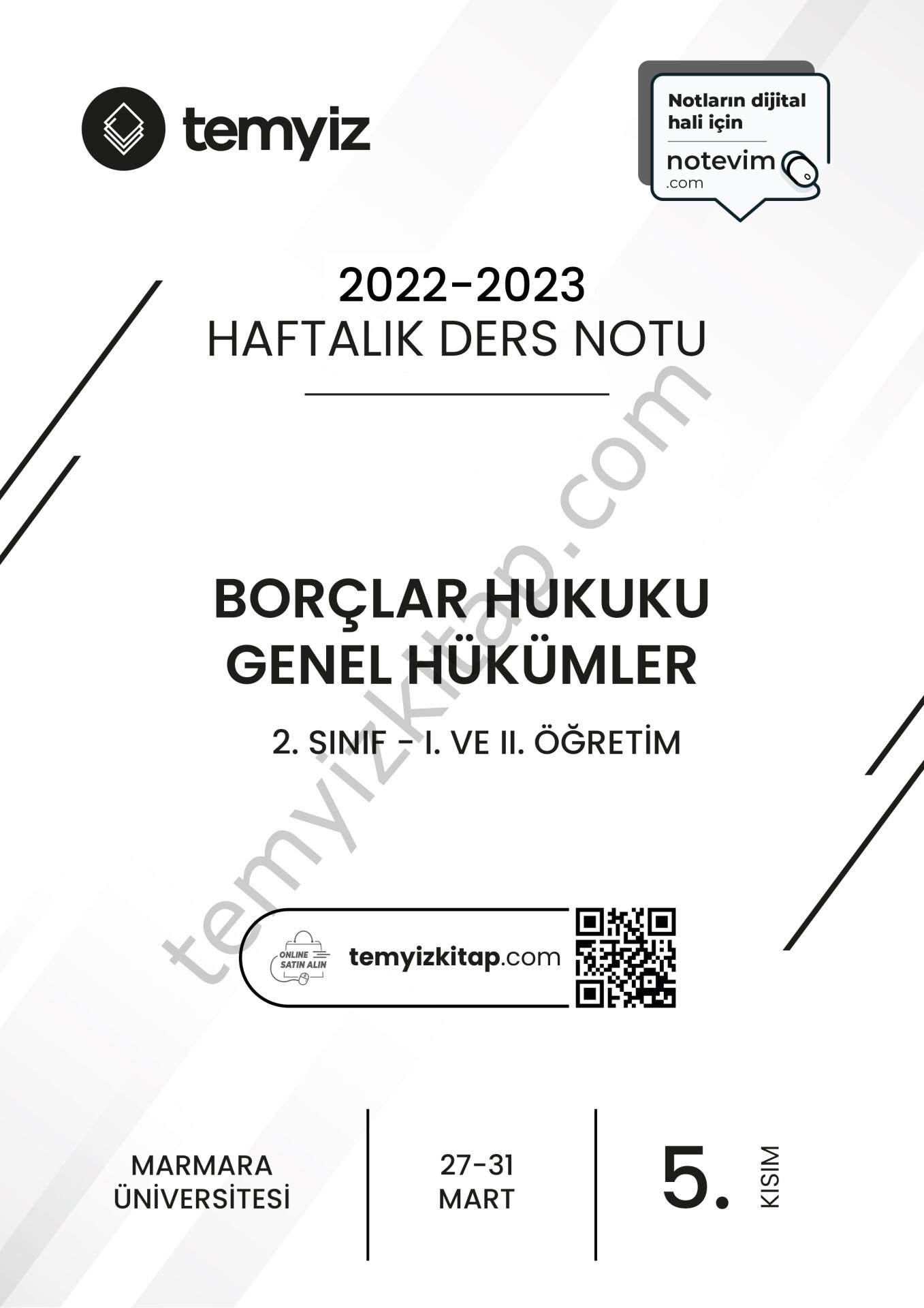 Borçlar Hukuku Genel Hükümler 22-23 Bahar 5