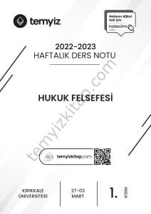 Kırıkkale Üniversitesi Hukuk Felsefesi 22-23 Bahar 1