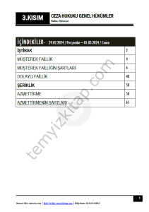 Ceza Hukuku Genel Hükümler 1.Öğretim Çift ve 2.Öğretim 23-24 Bahar 3