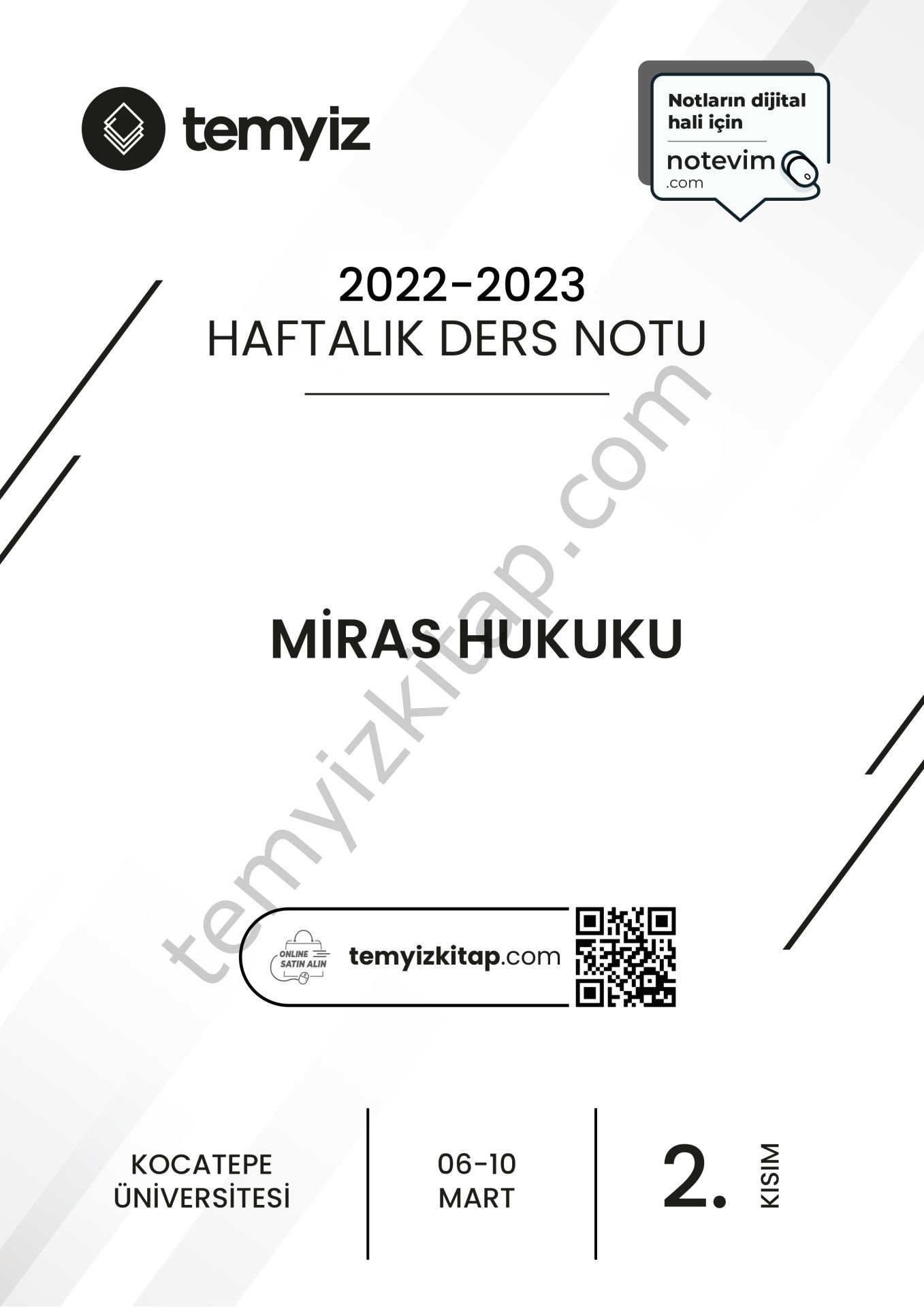 Kocatepe Üniversitesi Miras Hukuku 22-23 Bahar 2