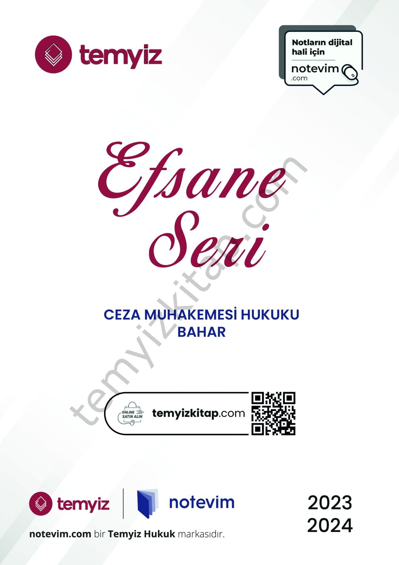 Ceza Muhakemesi Hukuku 2024 Bahar (Vize-Final Tamamı) Dönemi Efsane Seri