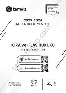 İcra ve İflas Hukuku 1.Öğretim 23-24 Bahar 4