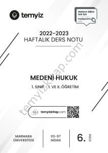 Medeni Hukuk 22-23 Bahar 6