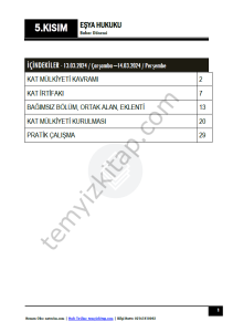 Eşya Hukuku 23-24 Bahar 5