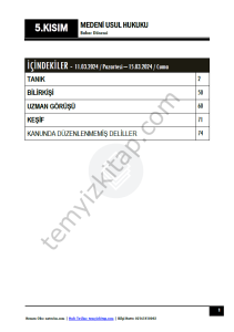 Medeni Usul Hukuku 2.Öğretim 23-24 Bahar 5
