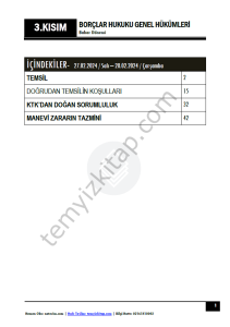 Borçlar Hukuku Genel Hükümler 23-24 Bahar 3