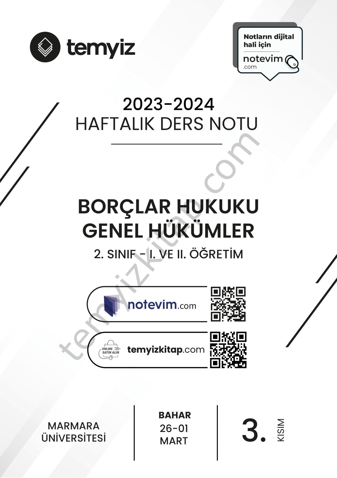 Borçlar Hukuku Genel Hükümler 23-24 Bahar 3