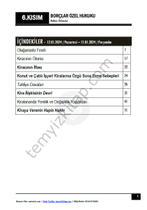 Borçlar Hukuku Özel Hükümler 23-24 Bahar 6