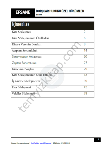 Borçlar Hukuku Özel Hükümler 2023-2024 Bahar Dönemi Efsane Seri