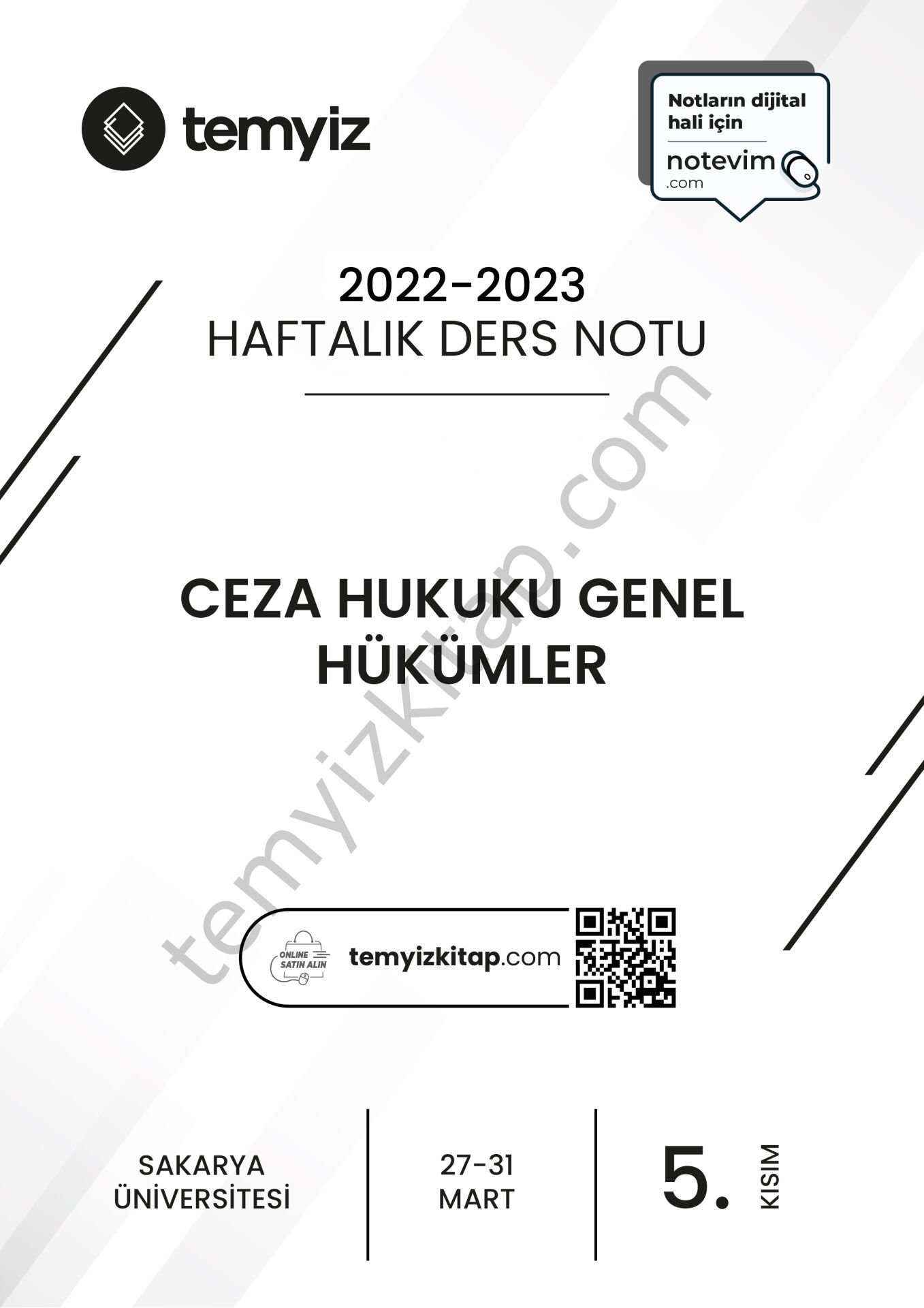Sakarya Üniversitesi Ceza Hukuku Genel Hükümler 22-23 Bahar 5