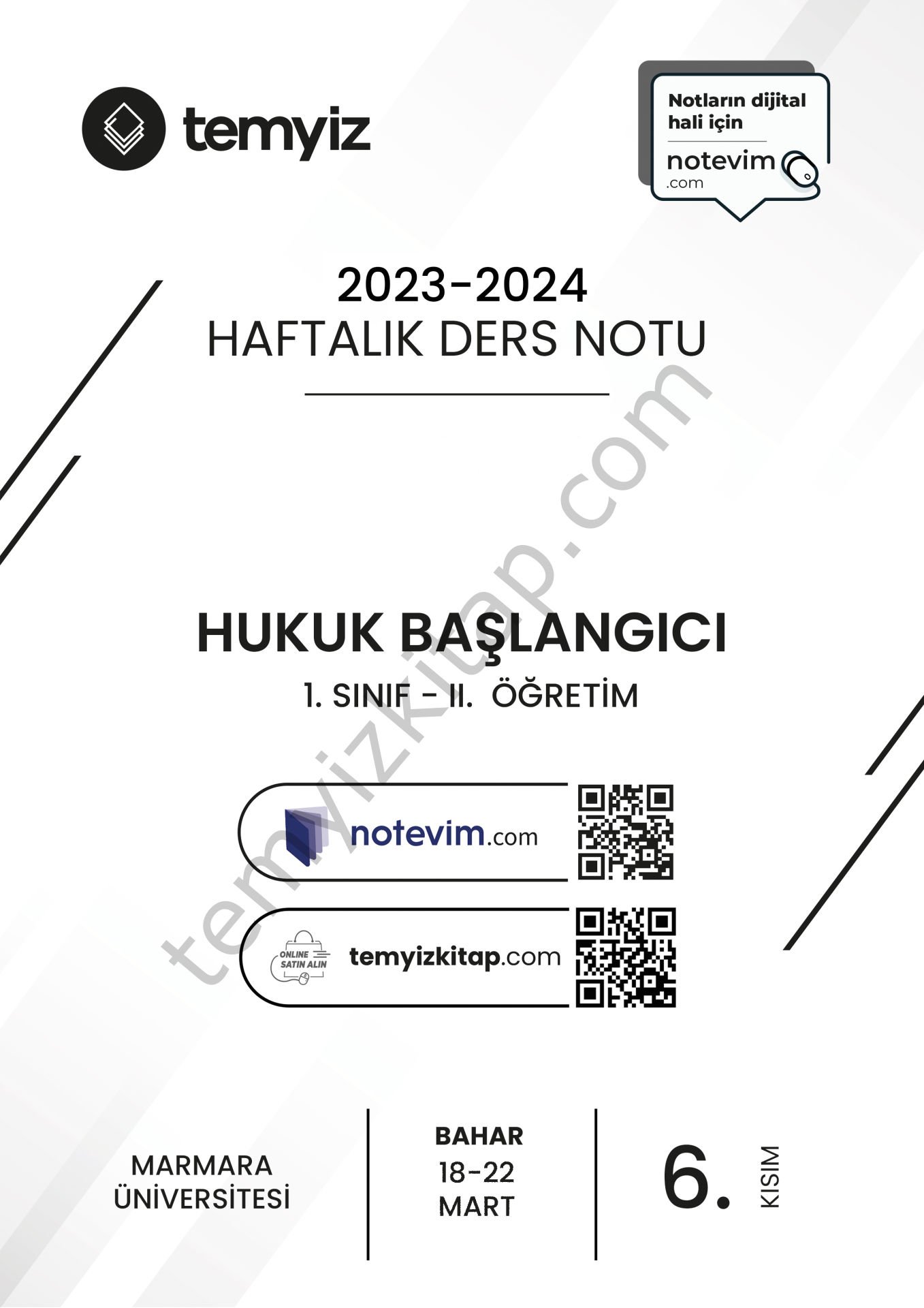 Hukuk Başlangıcı 2.Öğretim 23-24 Bahar 6
