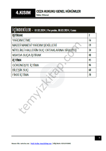 Ceza Hukuku Genel Hükümler 1.Öğretim Çift ve 2.Öğretim 23-24 Bahar 4