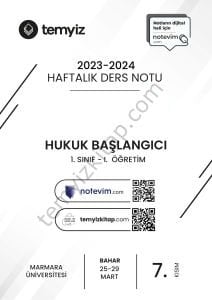 Hukuk Başlangıcı 1.Öğretim 23-24 Bahar 7
