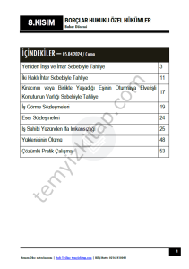 Borçlar Hukuku Özel Hükümler 23-24 Bahar 8