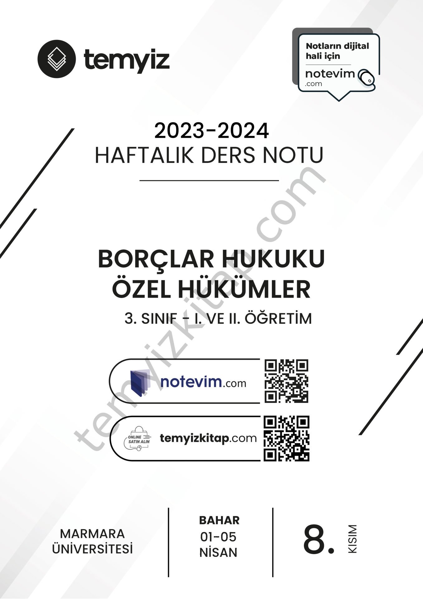 Borçlar Hukuku Özel Hükümler 23-24 Bahar 8