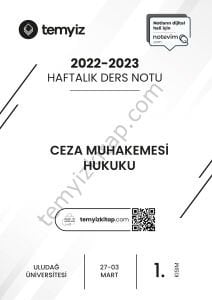 Uludağ Üniversitesi Ceza Muhakemesi Hukuk 22-23 Bahar 1