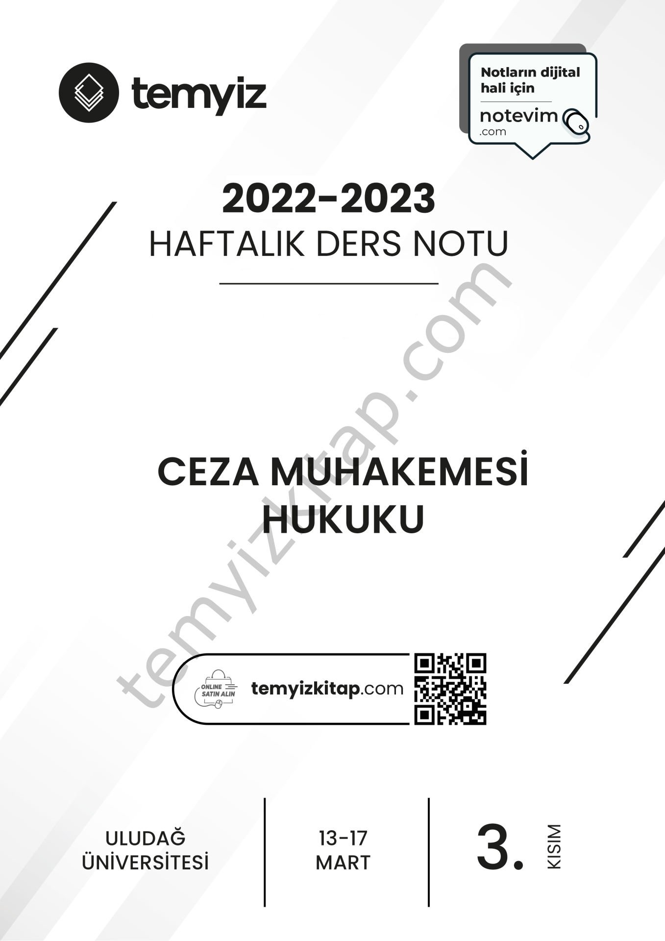 Uludağ Üniversitesi Ceza Muhakemesi Hukuk 22-23 Bahar 3