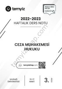Uludağ Üniversitesi Ceza Muhakemesi Hukuk 22-23 Bahar 3