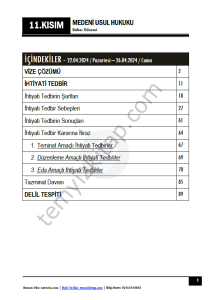 Medeni Usul Hukuku 2.Öğretim 23-24 Bahar 11