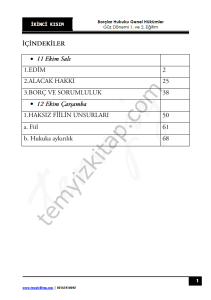 Borçlar Hukuku Genel Hükümler 22-23 Güz 2