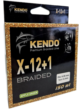 Kendo X-12+1 Braided 150m Apple Green Örgü İp