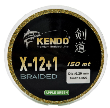 Kendo X-12+1 Braided 150m Apple Green Örgü İp