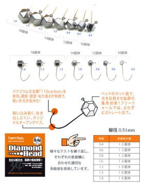 Thirty Four Diamond Jig Head Lrf iğnesi 1.8 gr