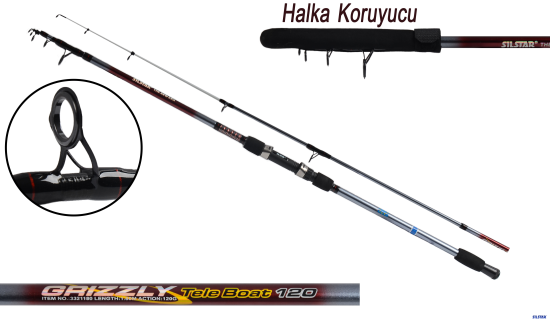 Silstar Grızly Tele Boat 120gr 165cm Bot Kamışı