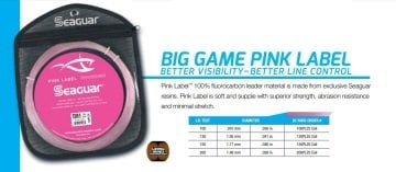 Seaguar Pink Label Fluorocarbon Leader Şok Misinası