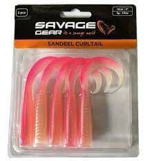 Savage Gear LB Sandeel Curltail 7cm Pink Glow 6 Adet