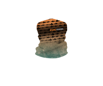 Fujin Neck Gaiter Boyunluk Aqua Orange Fish
