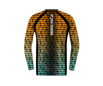 Fujin Performance T-Shirt Aqua Orange Fish