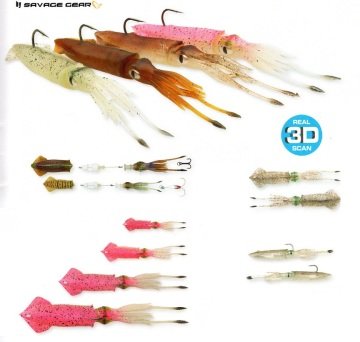 Savage gear 3D TPE Swim Squid 125mm 25g 2 Adet Suni Yem
