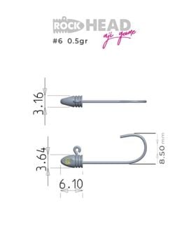 Fujin Rock-Head 6 No Aji Game Jighead