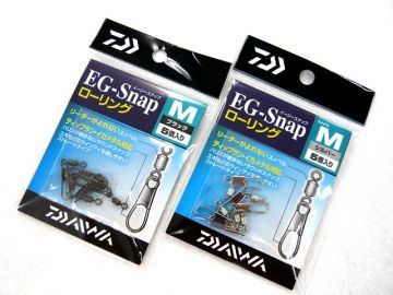 Daiwa EG SNAP Rolling M ( Klipsli Fırdöndü) 5 Adet Siyah