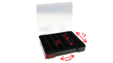 Fujin Tackle Box 125DS Çift Taraflı Slim Maket Balık Kutusu