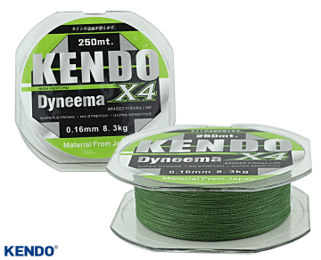 Kendo Dynema 4 Örgü İp Misina 250Mt (Green)