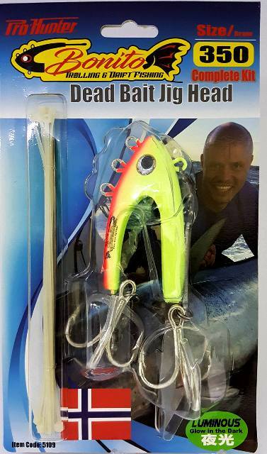 YENİ Bonito Jig Head GLOW Canlı Yem Daldırıcısı 350 Gr