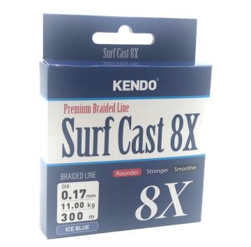 Kendo Surf Cast 8X Fıghtıng 300 mt Örgü İp ( ICE BLUE) 0.10 mm