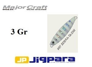 Major Craft JigPara Slim Jig Zebra Glow 3 Gr
