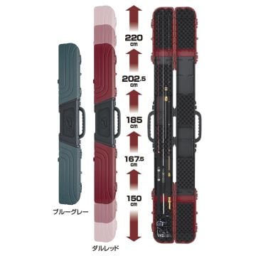 Prox Container Gear 5-Lenght Hard Rod Case Olta Taşıma Çantası Kırmızı Siyah