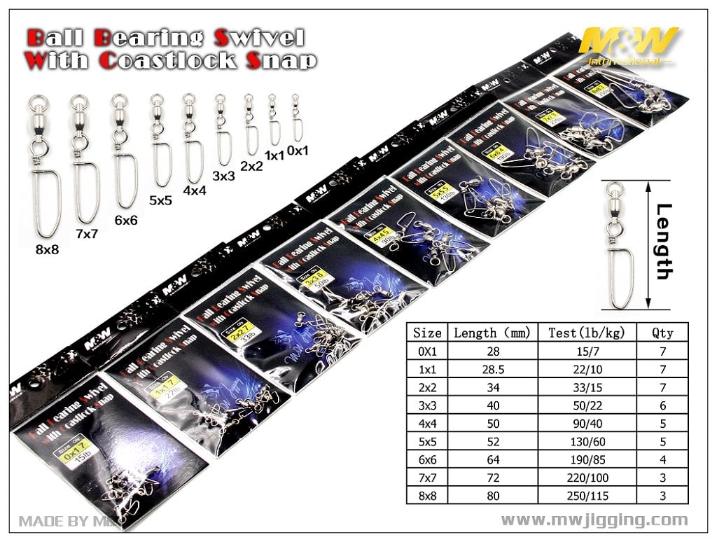M&W Ball Bearing Swivel With Coastlock Klipsli Fırdöndü