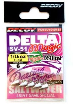 Decoy SV-51H Delta Magic LRF Jig Headleri 1.8g Hook:6