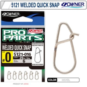 Owner Welded Quick Snap Sahte Balık Klipsi 5121