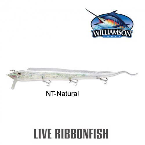 Williamson Live Ribbonfish 18-Rigged Naturel Sırtı Yemi