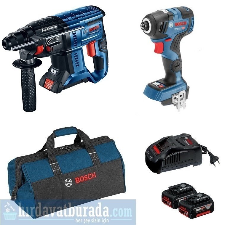 BOSCH GBH 180-LI Akülü Kırıcı Delici + GDR 18 V-200 Akülü Darbeli Somun Sıkma