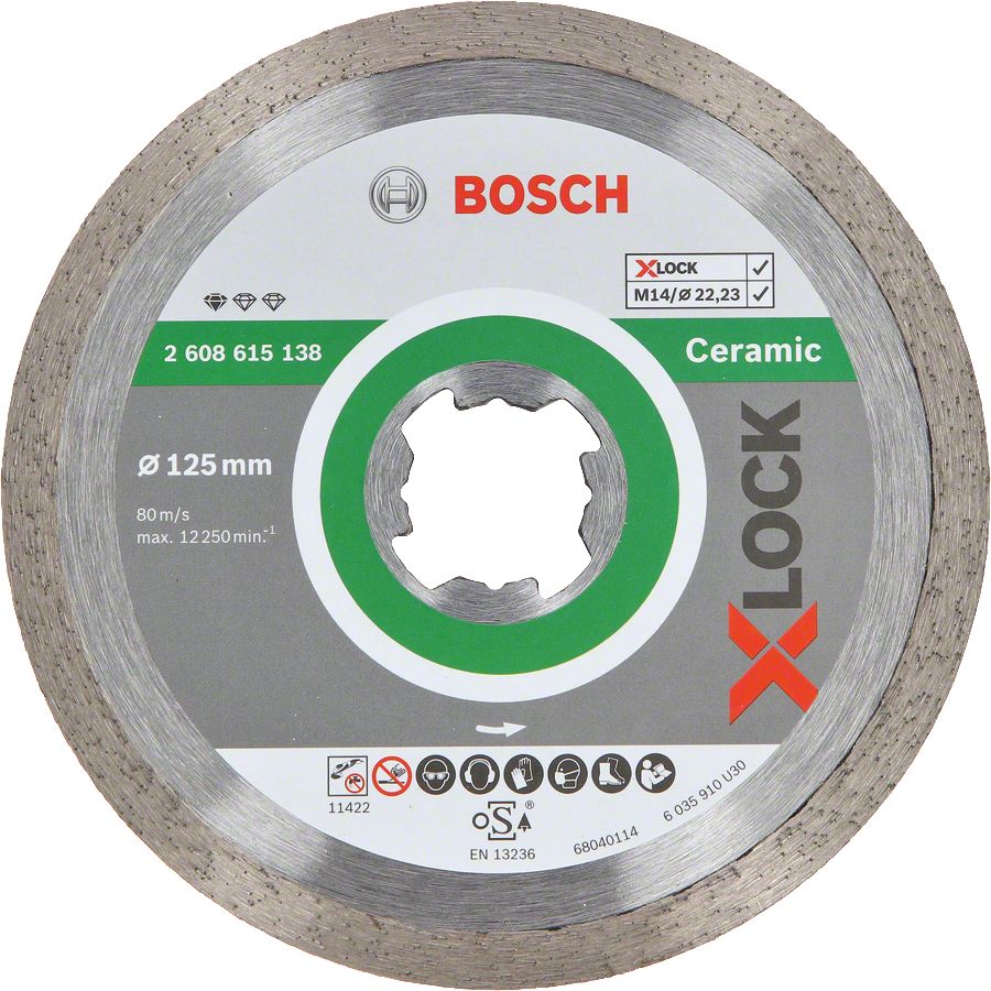 Bosch - X-LOCK - Standard Seri Seramik İçin Elmas Kesme Diski 125 mm