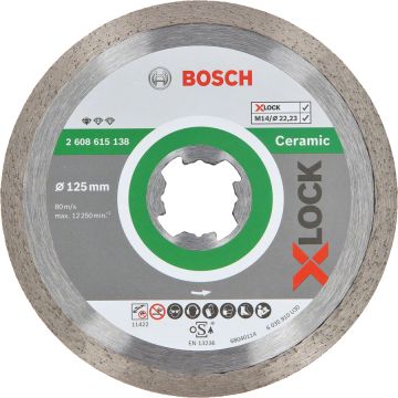 Bosch - X-LOCK - Standard Seri Seramik İçin Elmas Kesme Diski 125 mm